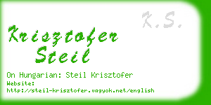 krisztofer steil business card